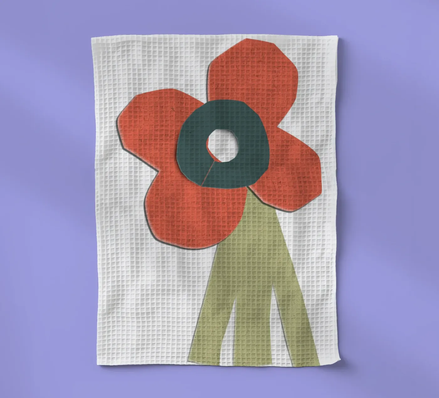 simplistic flower Geschirrtuch von ramosashop