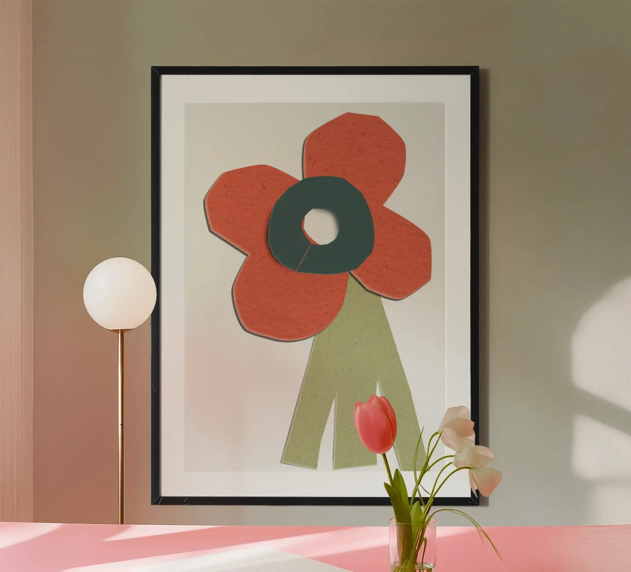 simplistic flower poster da ramosashop