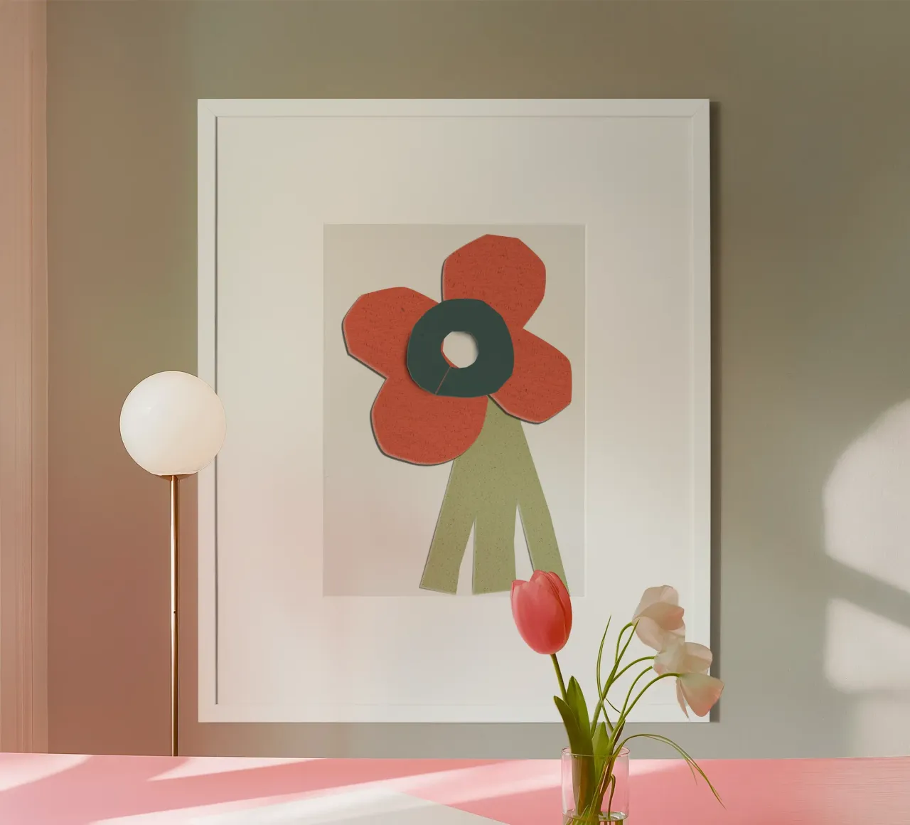 simplistic flower poster da ramosashop