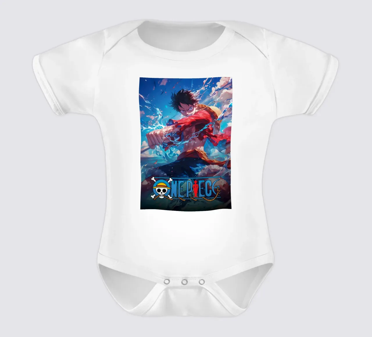 Monkey D Luffy body neonato maniche corte da CreativeStudio