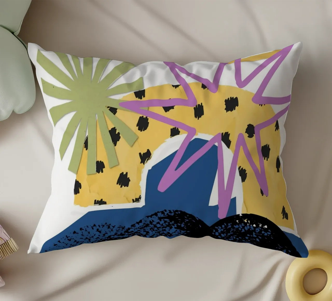 vibrant mix of abstract cuscino da ramosashop