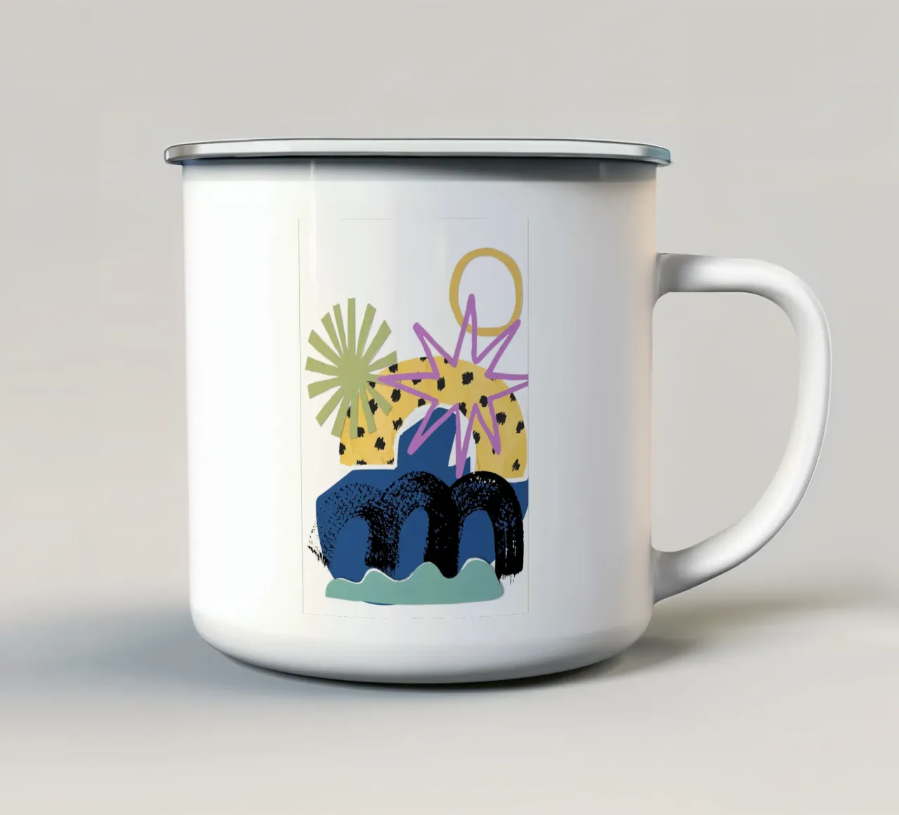 vibrant mix of abstract tazza in smalto da ramosashop