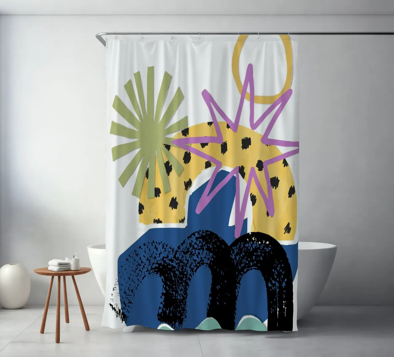 vibrant mix of abstract Duschvorhang von ramosashop