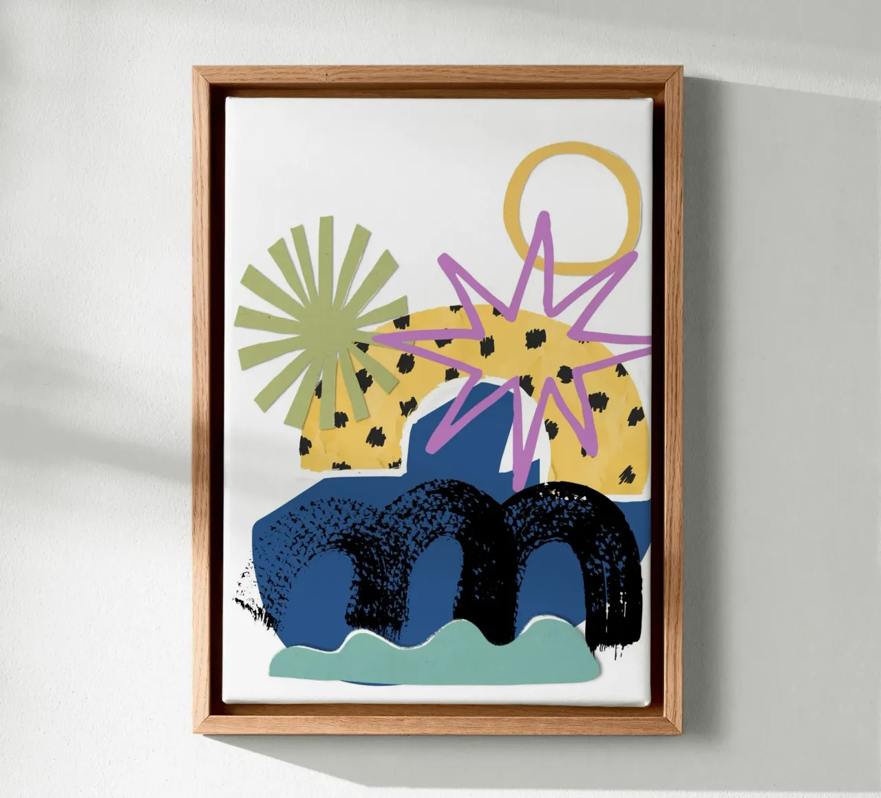 vibrant mix of abstract tela con Cornice a cassetta da ramosashop