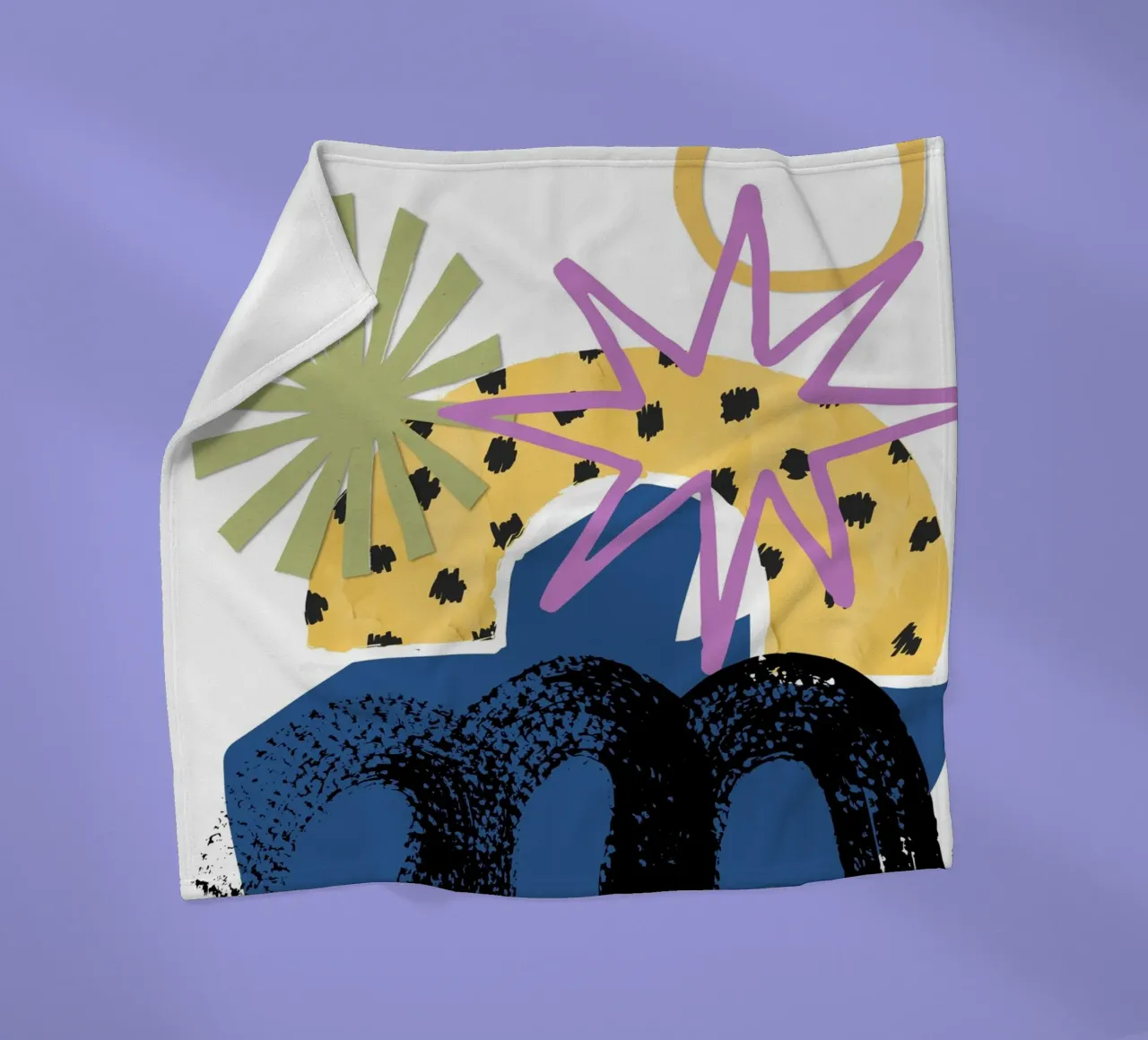 vibrant mix of abstract coperta in pile da ramosashop