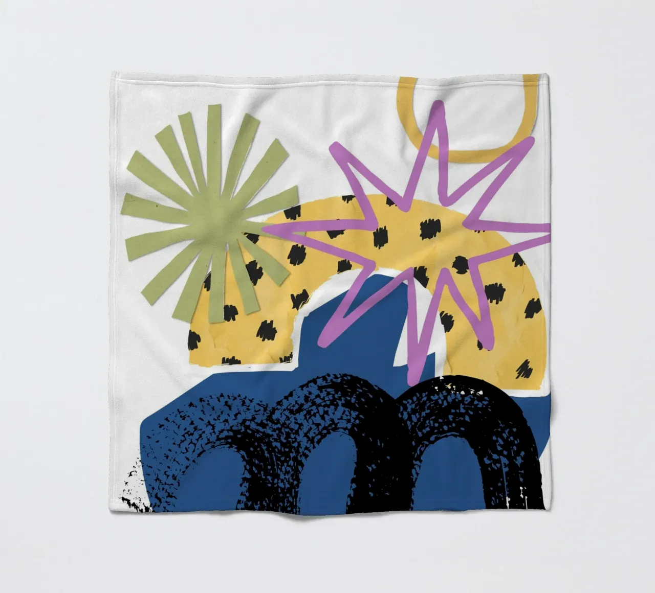 vibrant mix of abstract coperta in pile da ramosashop