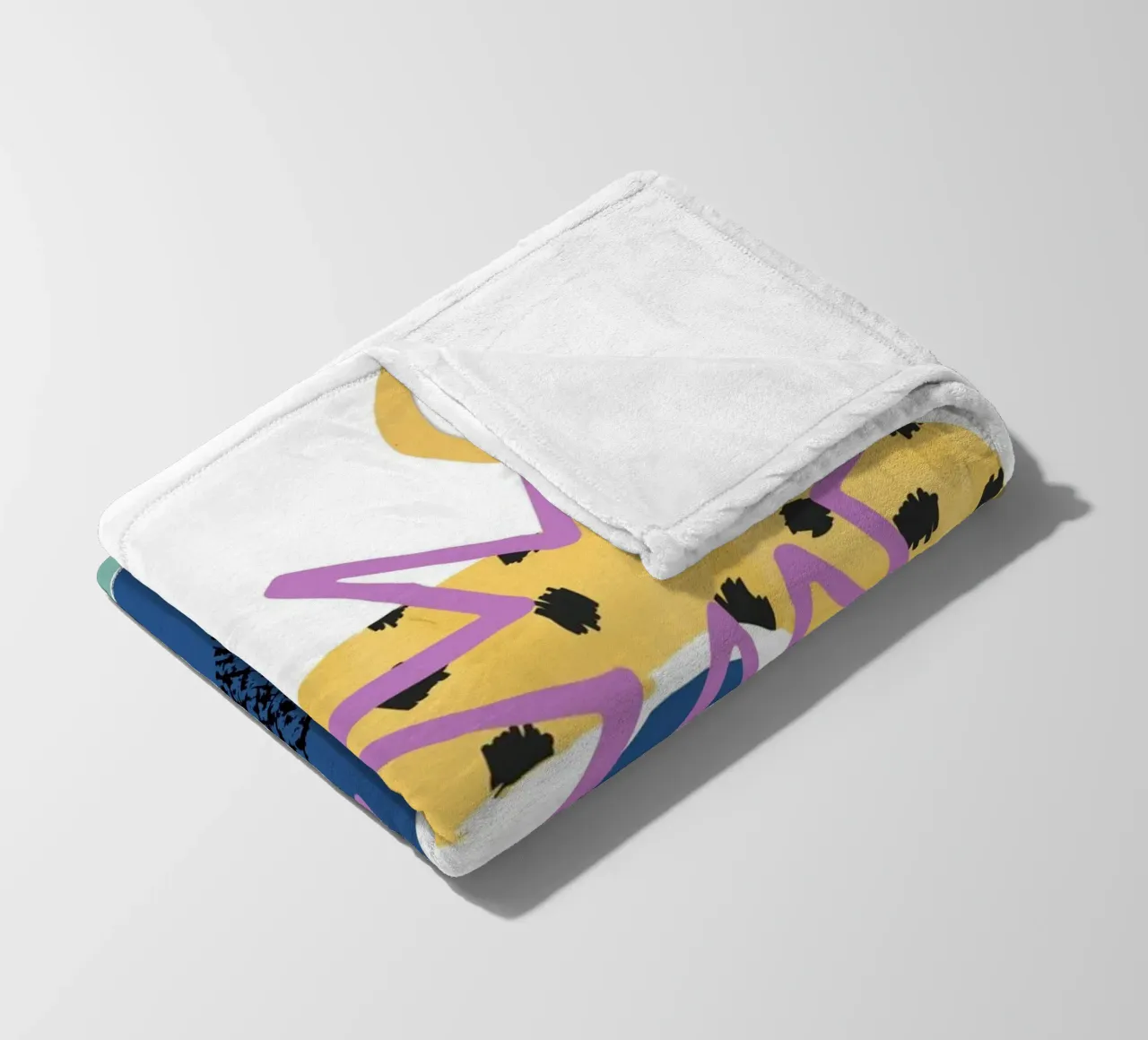 vibrant mix of abstract coperta in pile da ramosashop