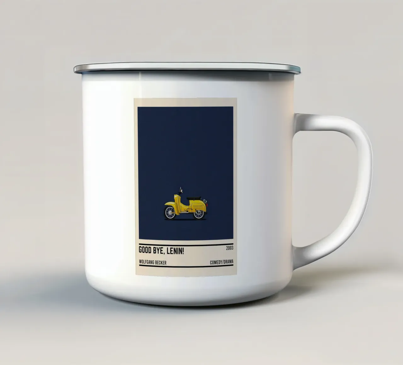 Good Bye Lenin! motorcycle tazza in smalto da TheArtstudio