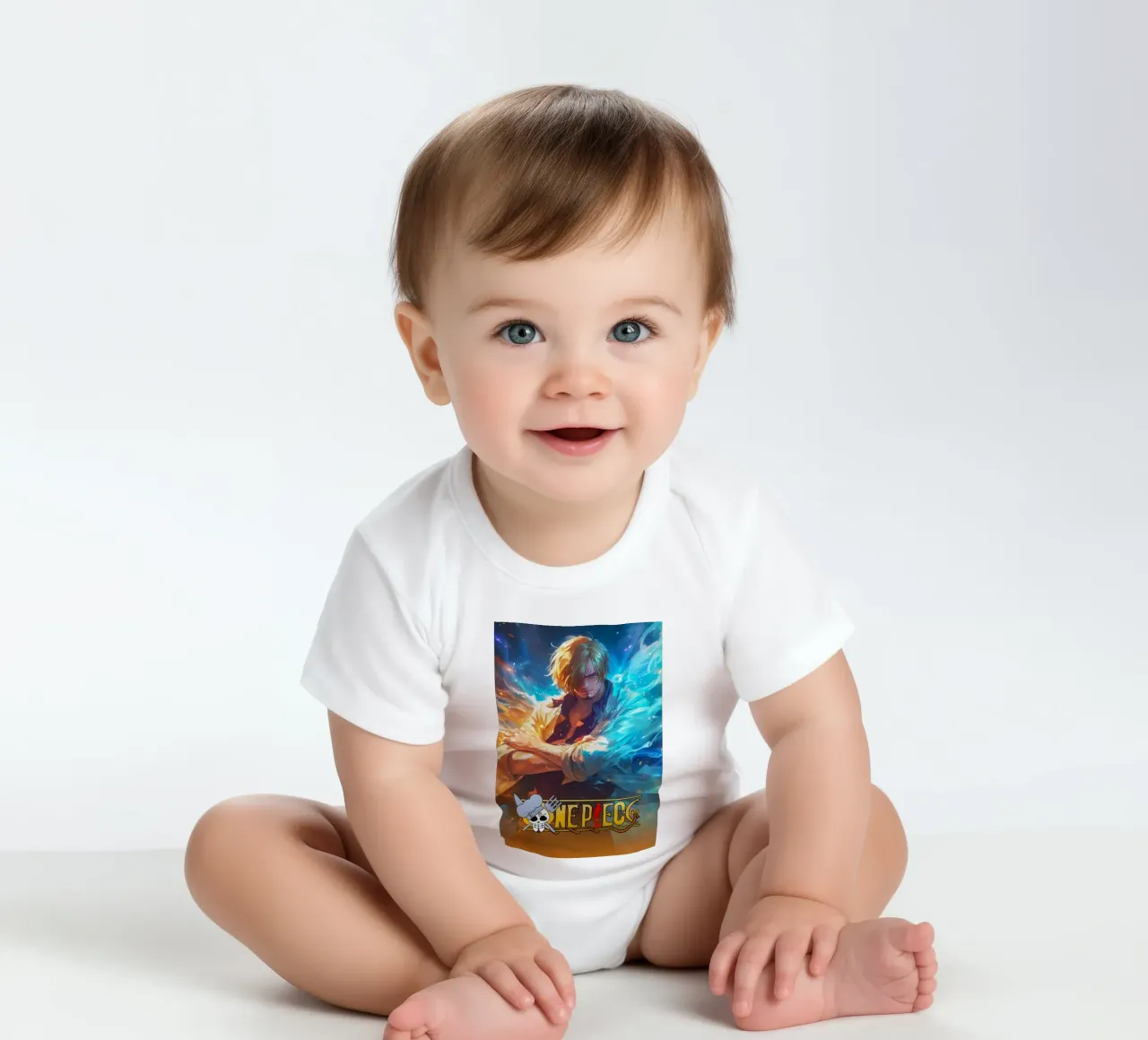 Sanji short-sleeve baby romper by CreativeStudio