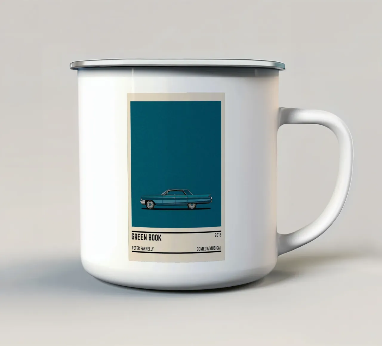 Green Book car tazza in smalto da TheArtstudio