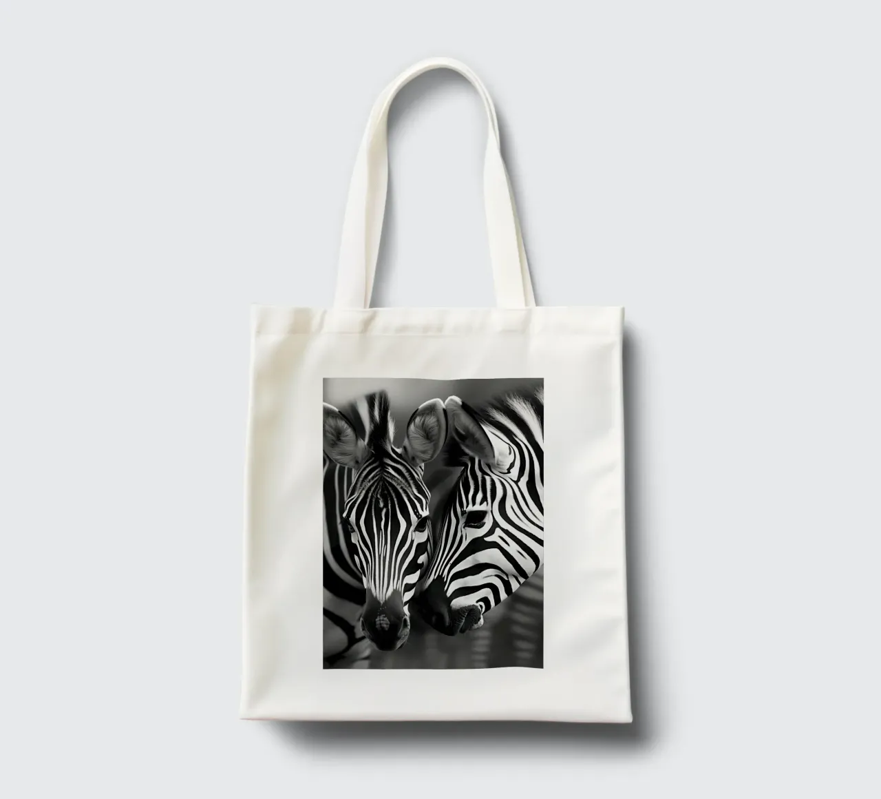 Amore zebrato in bianco e nero borsa in juta da Autofocus