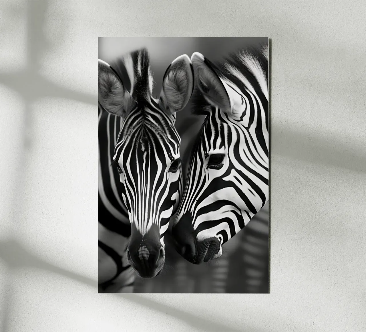 Amore zebrato in bianco e nero alluminio dibond da Autofocus