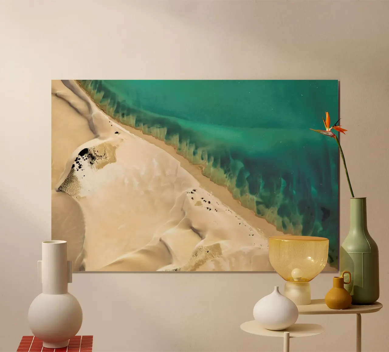 Shark Bay 3 poster con telaio in plastica da Simon Butterworth