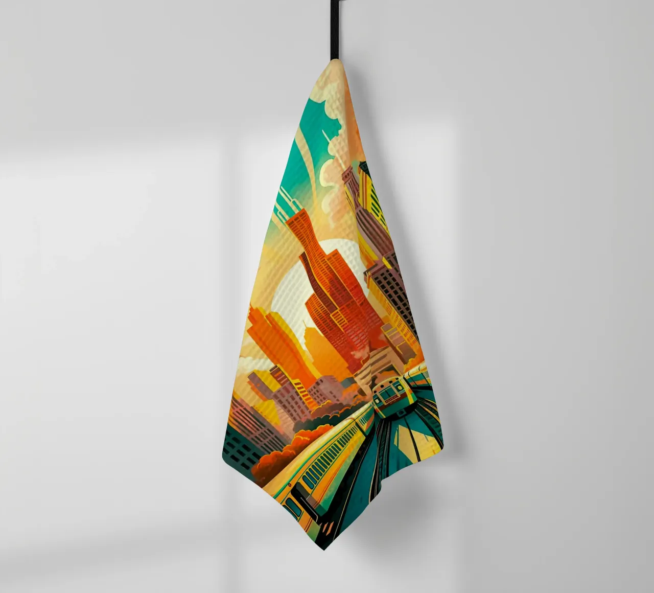 Travel Poster From Chicago tea towel by TDPosters