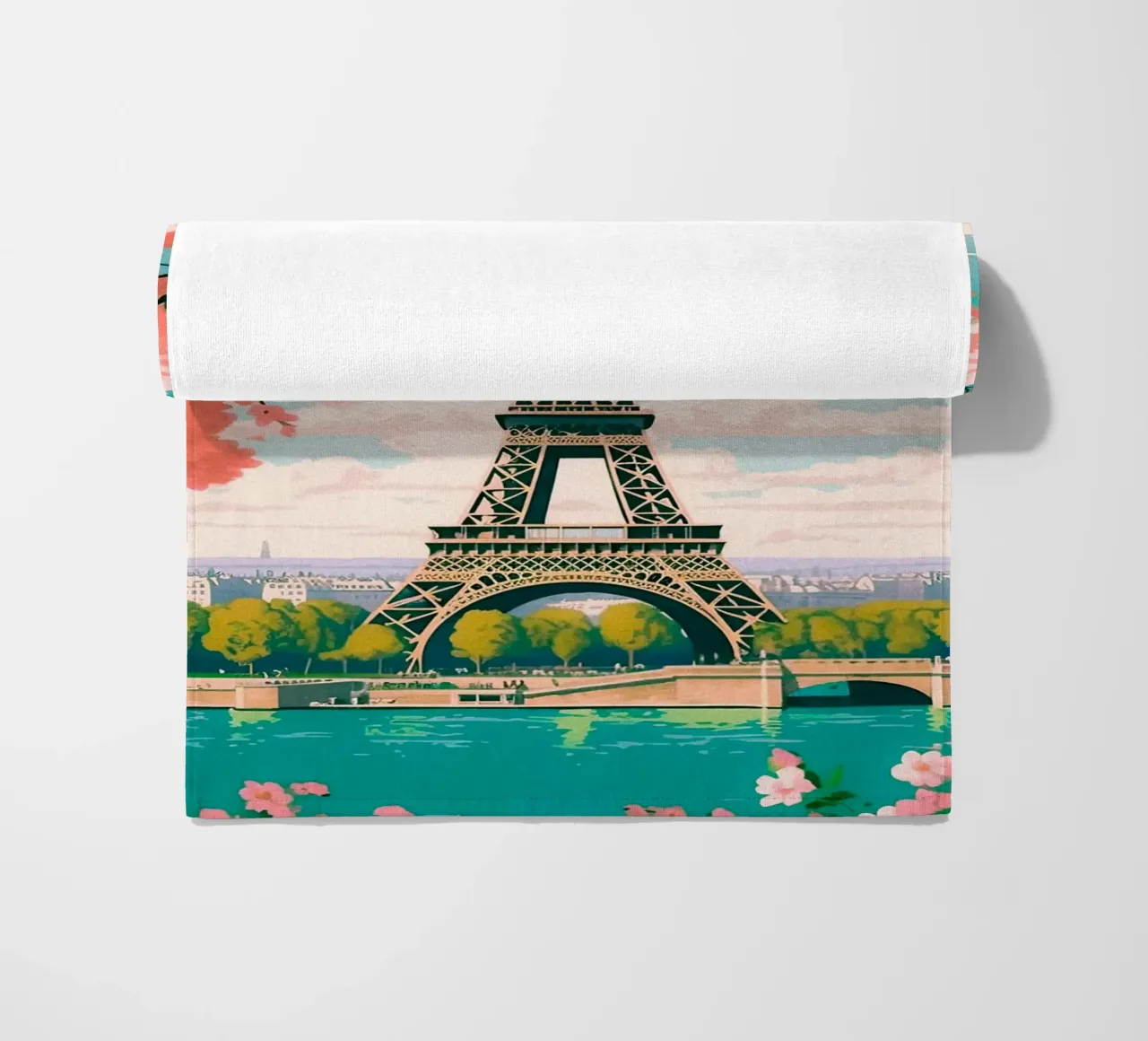 Poster di viaggio da Parigi, Francia telo mare da TDPosters