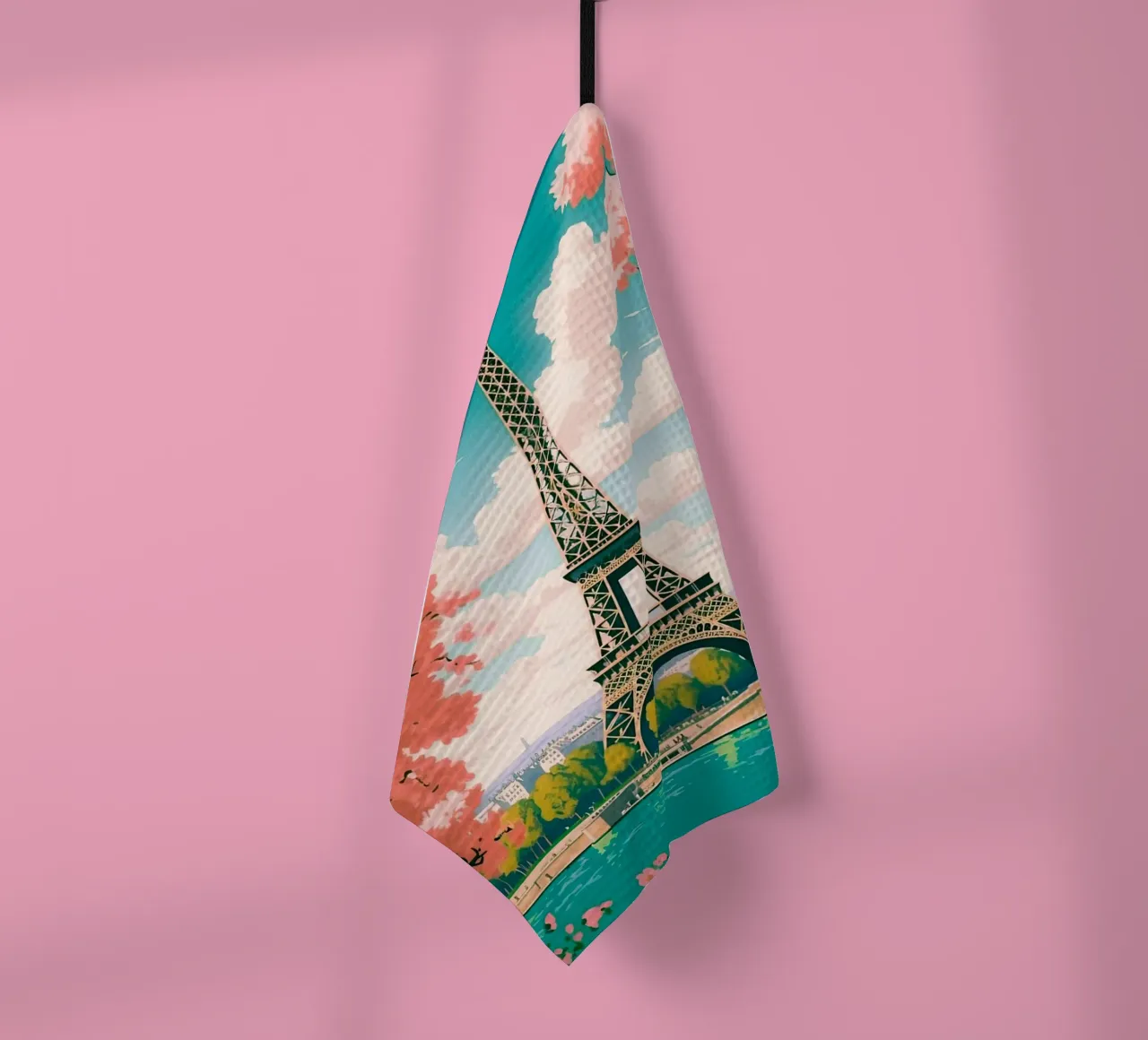 Travel Poster from Paris, France tea towel by TDPosters