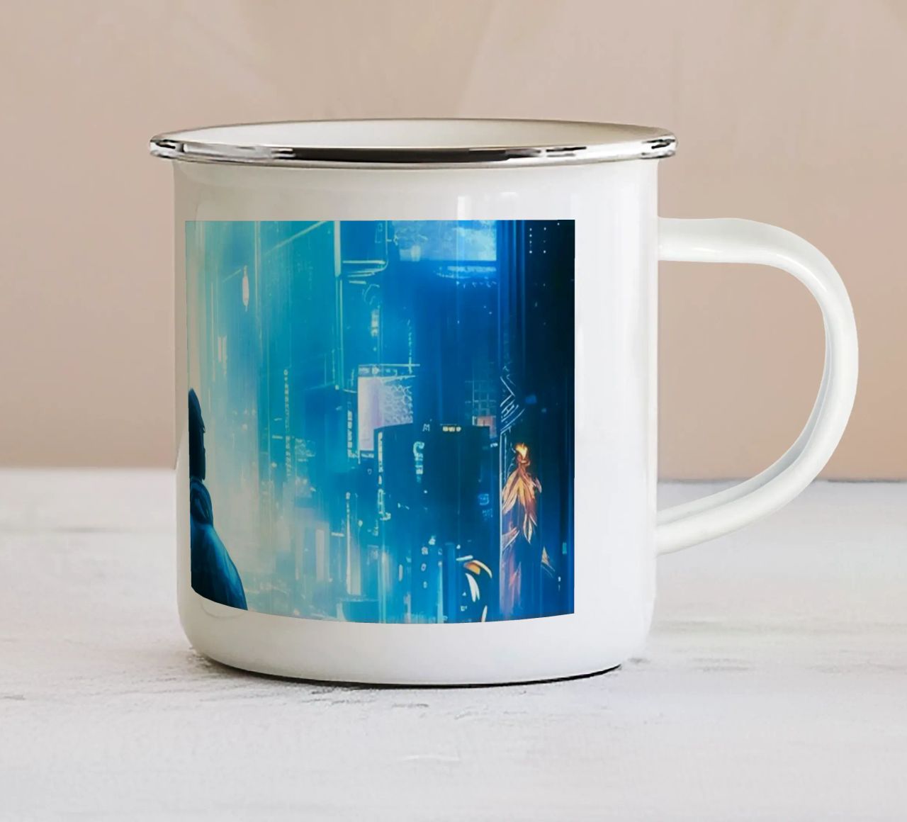 Orizzonti al neon tazza in smalto da TDPosters