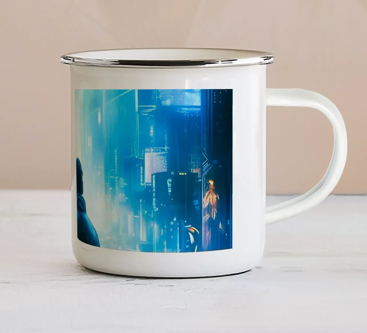 Orizzonti al neon tazza in smalto da TDPosters