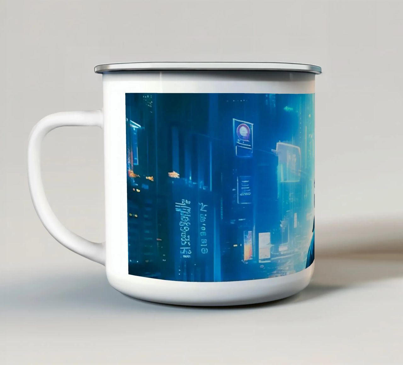 Orizzonti al neon tazza in smalto da TDPosters