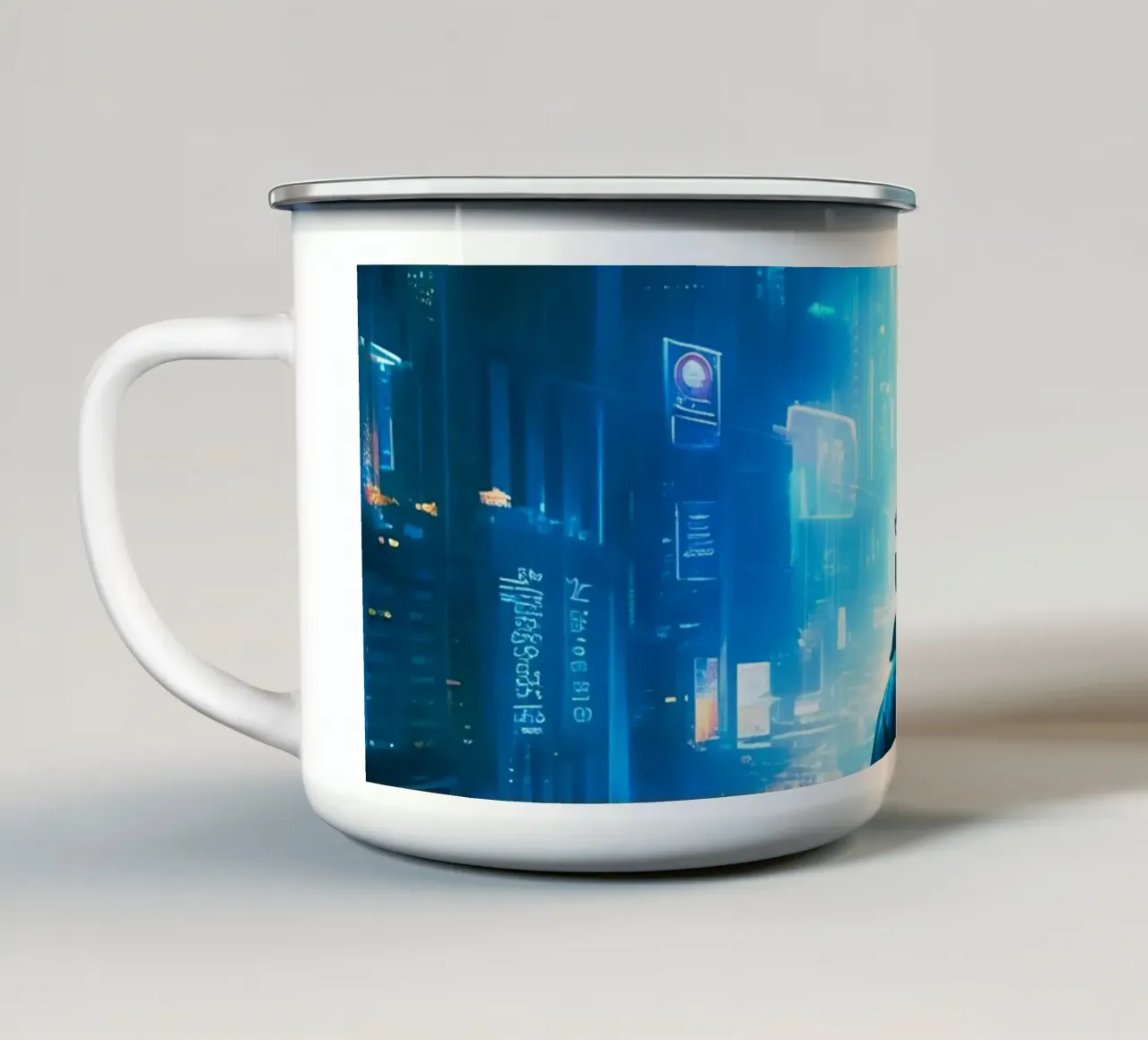 Orizzonti al neon tazza in smalto da TDPosters
