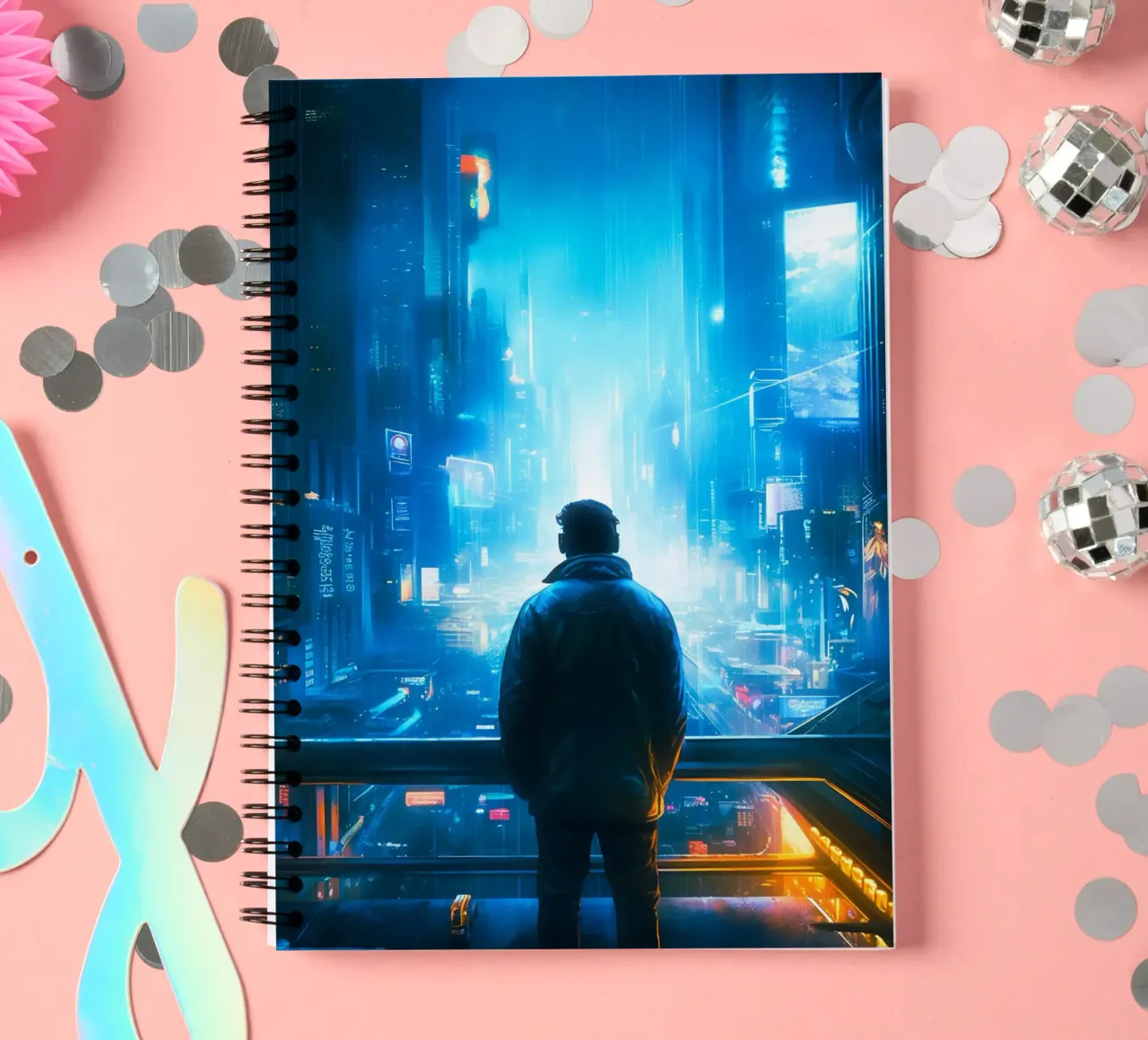 Orizzonti al neon diario ad anelli da TDPosters