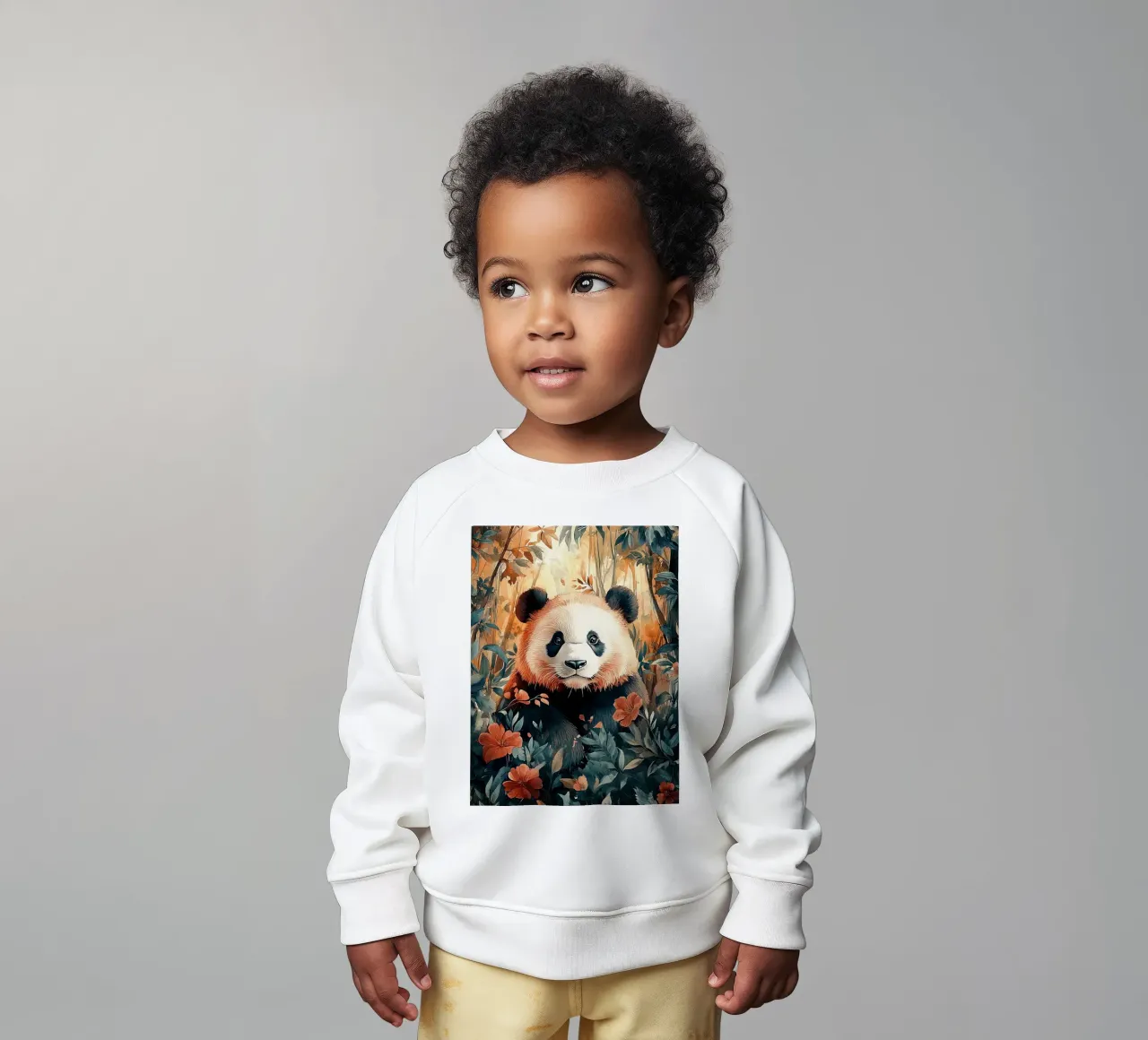 Panda Forest Flowers felpa neonato da Mateo