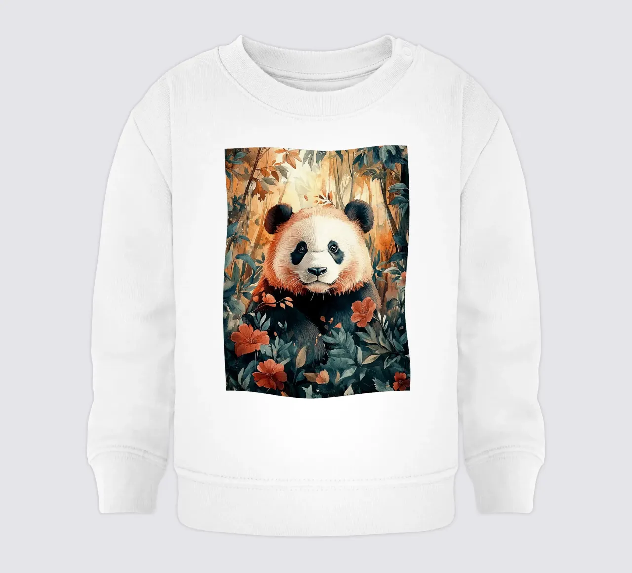 Panda Forest Flowers felpa neonato da Mateo