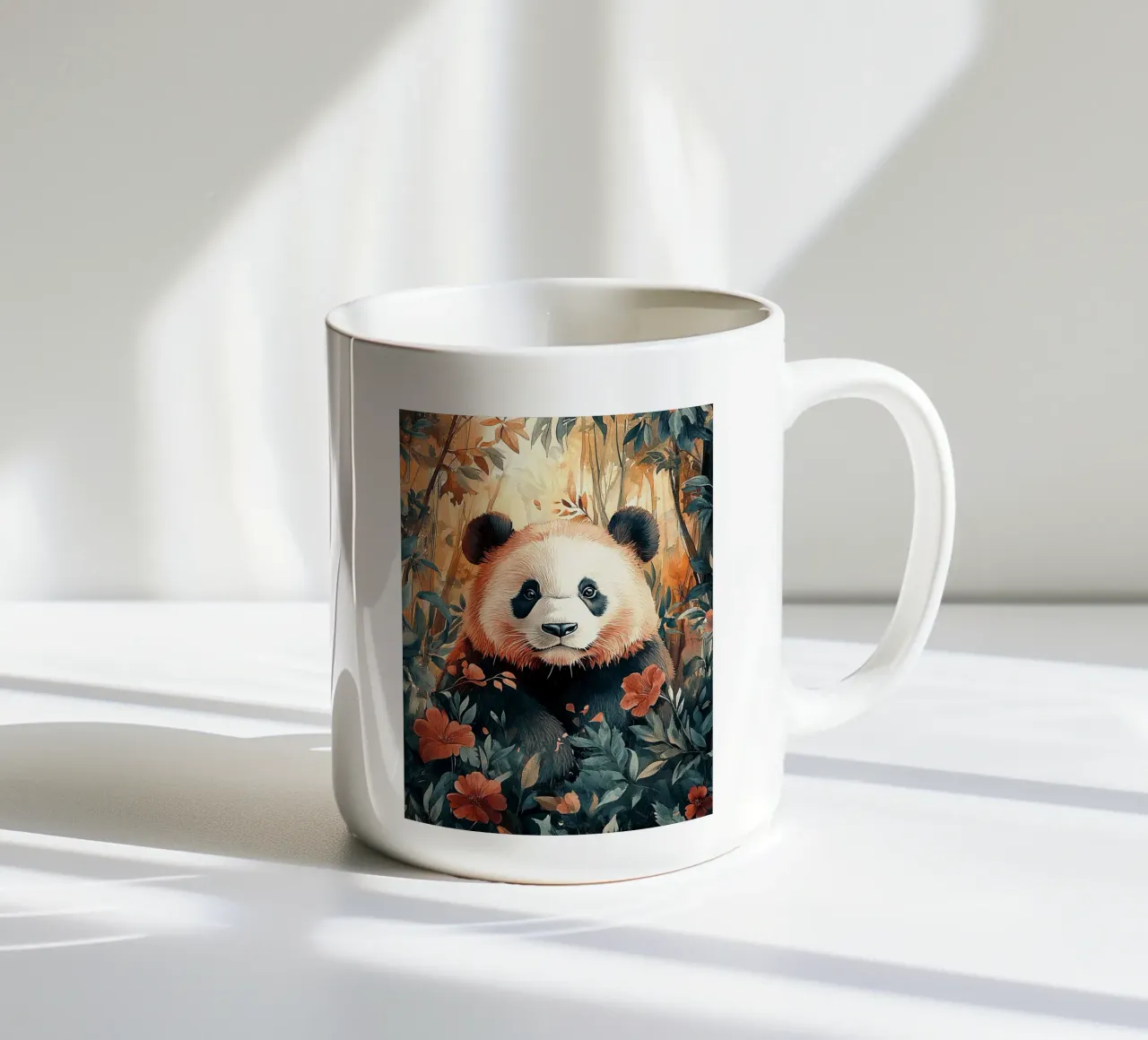 Panda Forest Flowers tazza in ceramica da Mateo