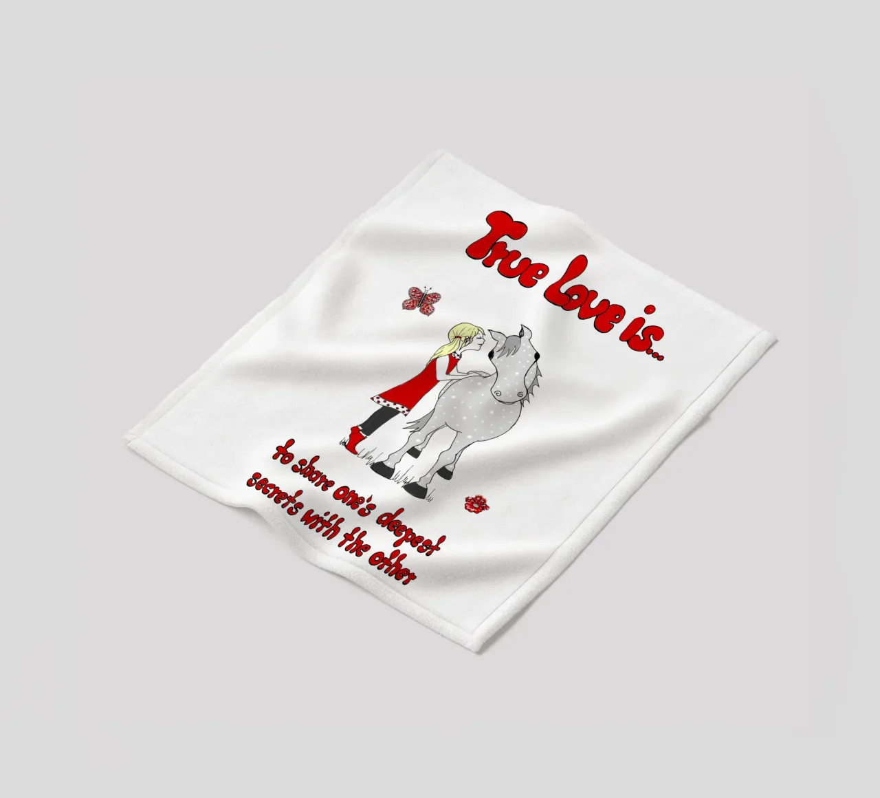 "True Love is to share one´s deepest secrets with the other" coperta in pile da Pferdemädchen