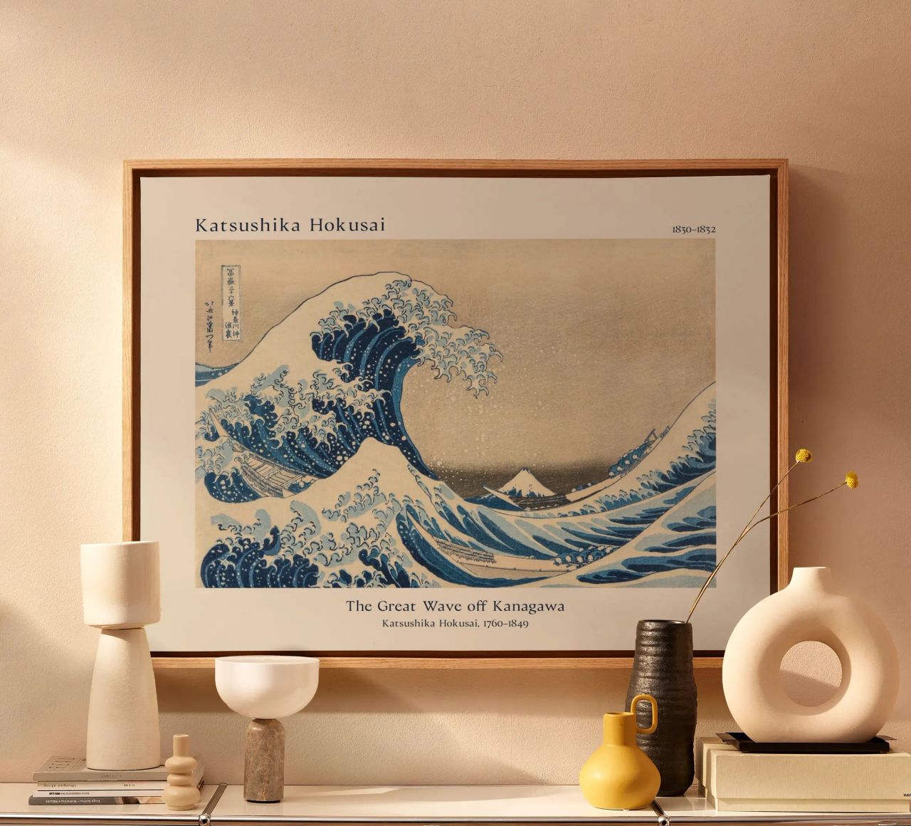 Katsushika-La grande vague toile de Carinaprint