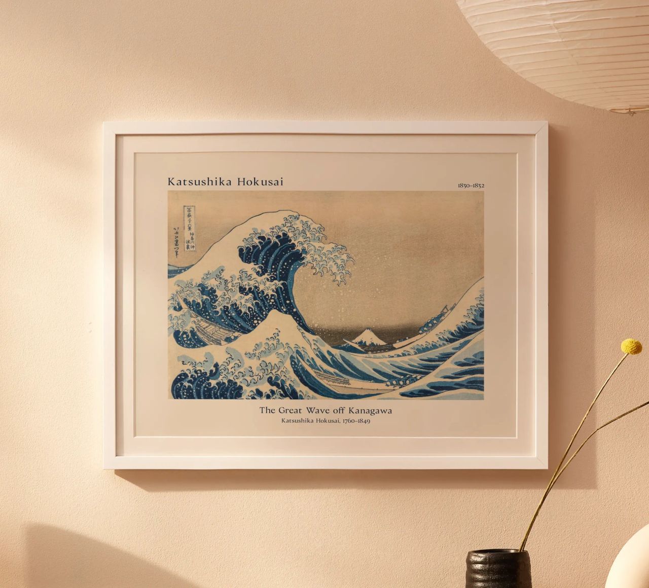 Katsushika-The big wave poster by Carinaprint