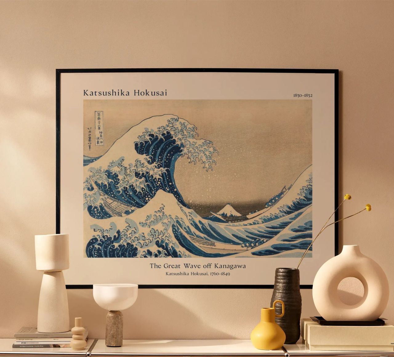 Katsushika-The big wave poster by Carinaprint