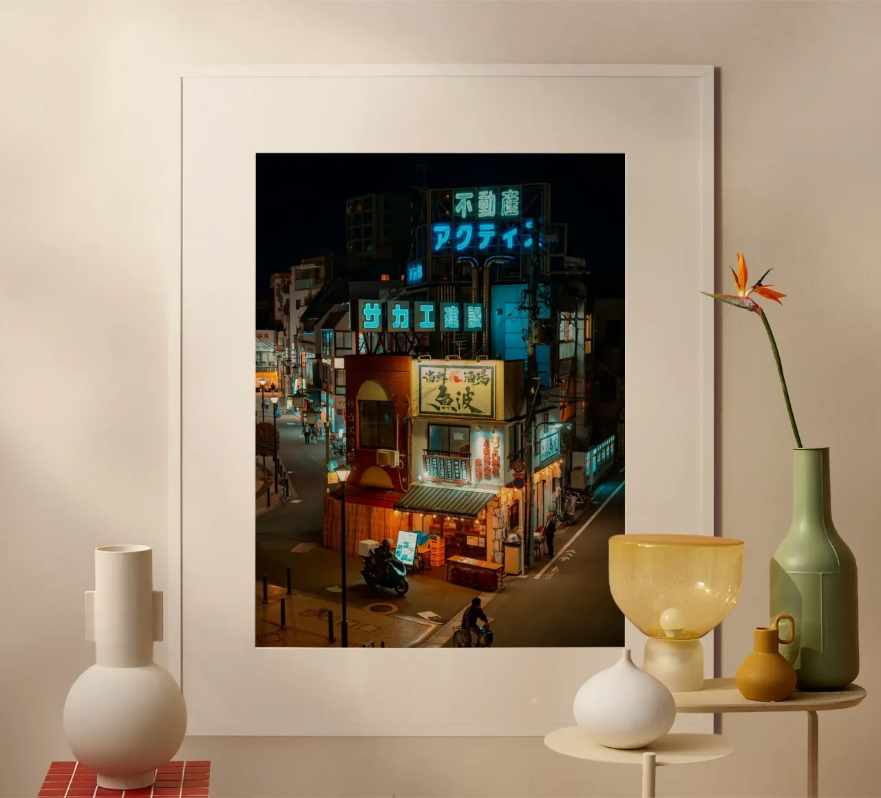 Le notti al neon delle strade di Tokyo, Giappone poster da Marcel Bisig