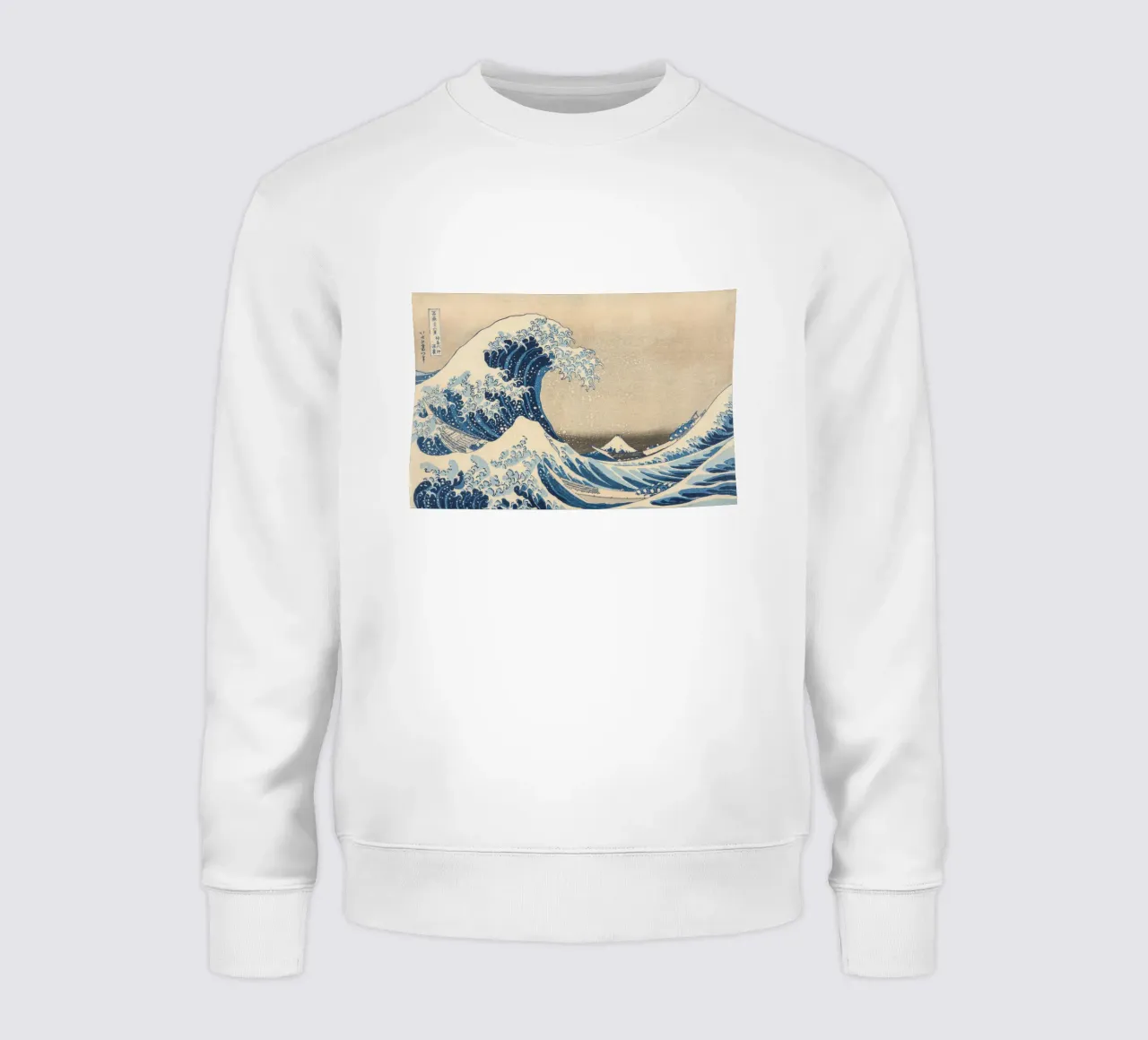 Hokusai-Die große Welle Sweatshirt von Carinaprint