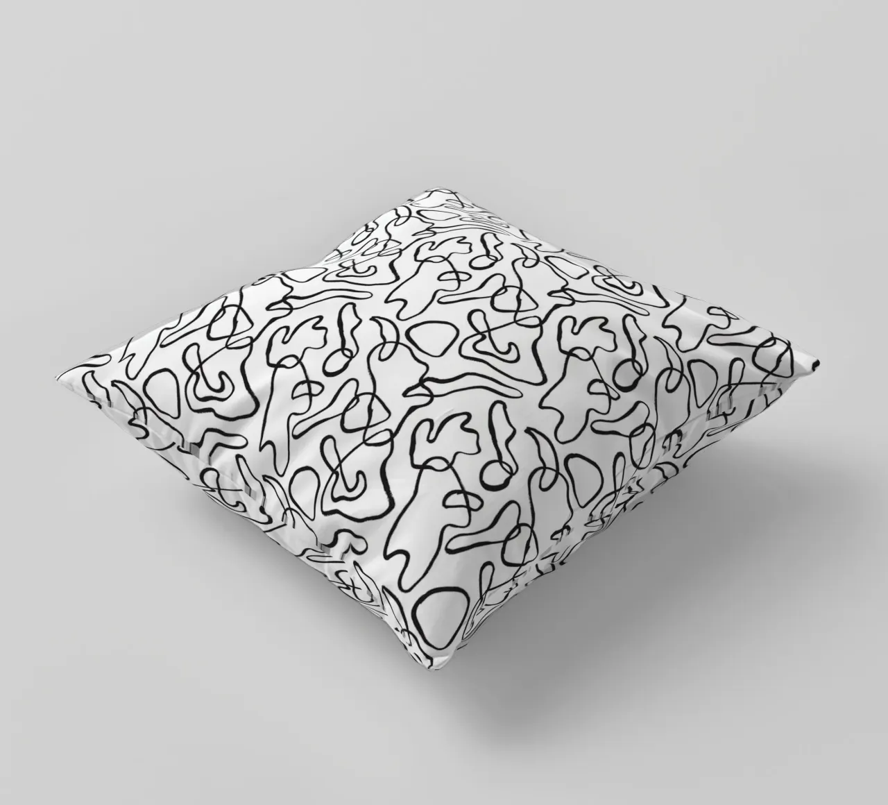 Black and White No 7 cuscino da treechild