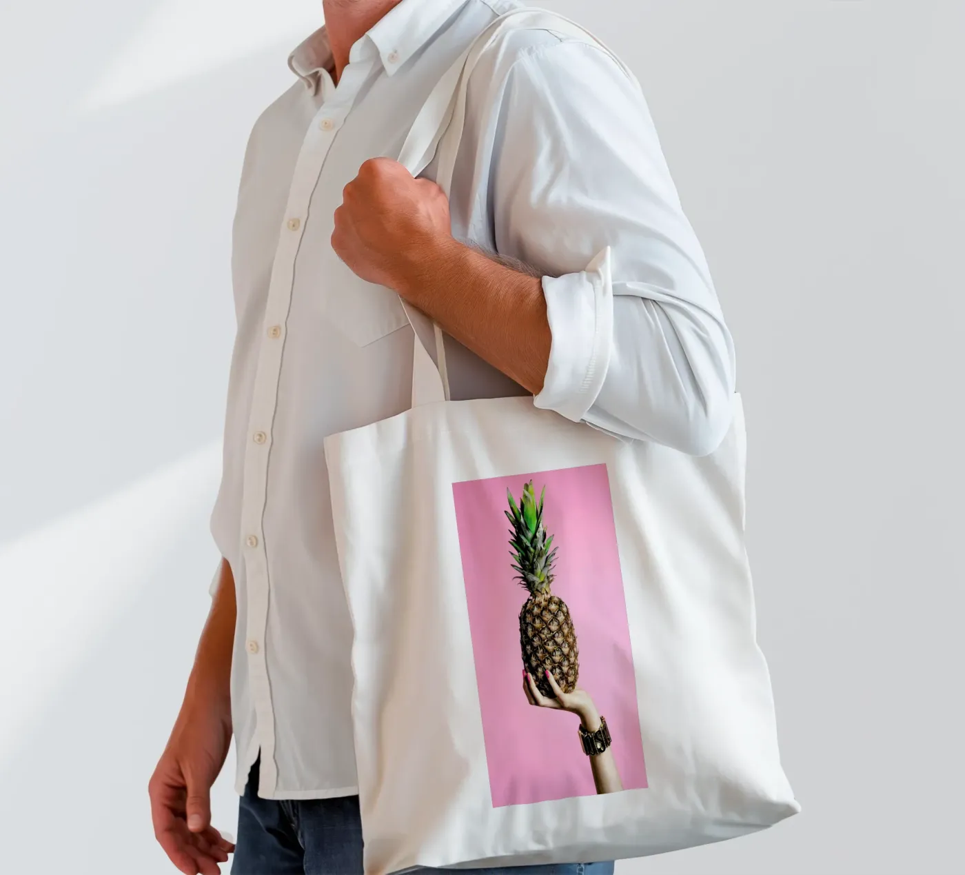 Pineapple borsa in juta da Laura Palm