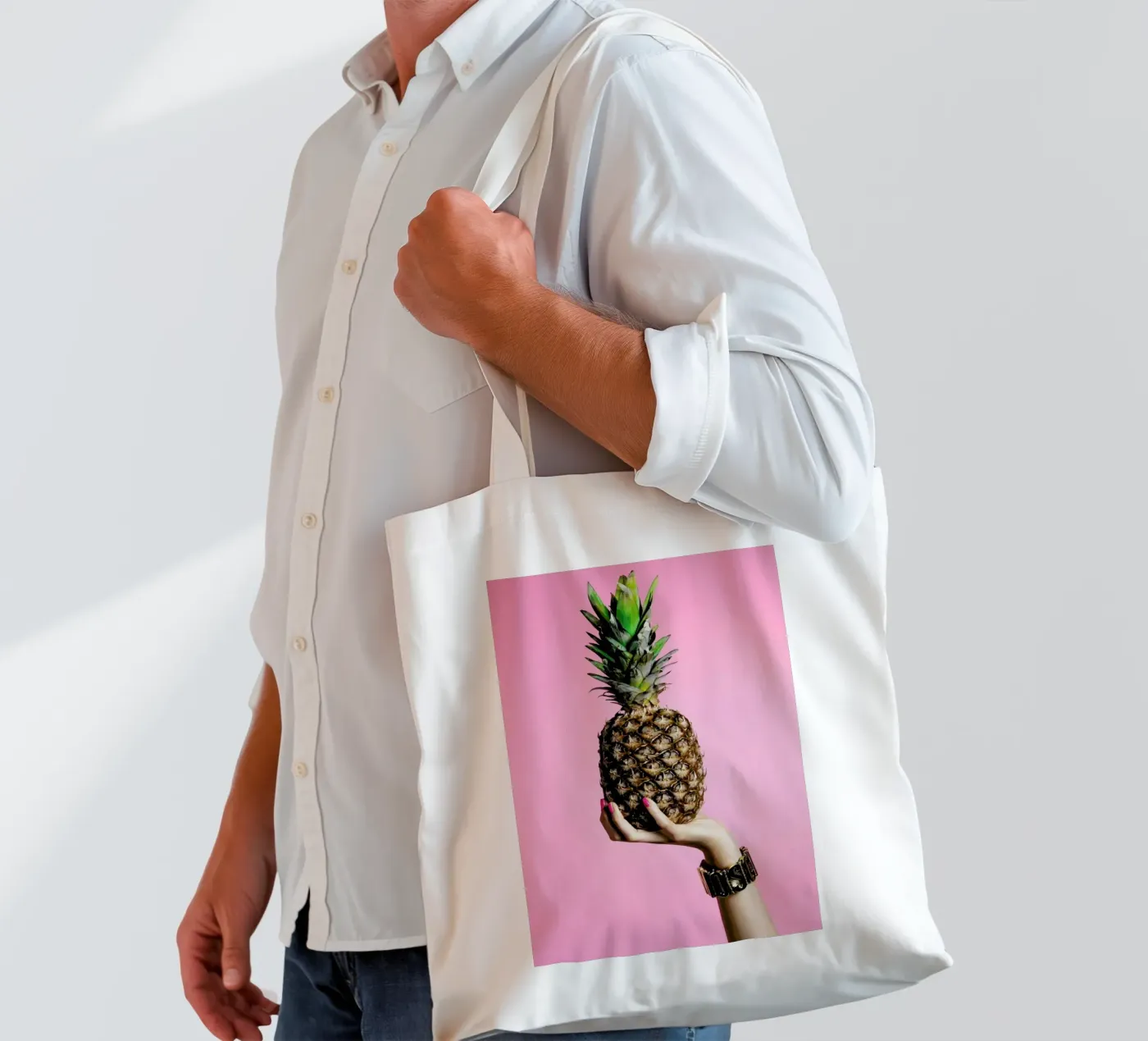Pineapple borsa in juta da Laura Palm