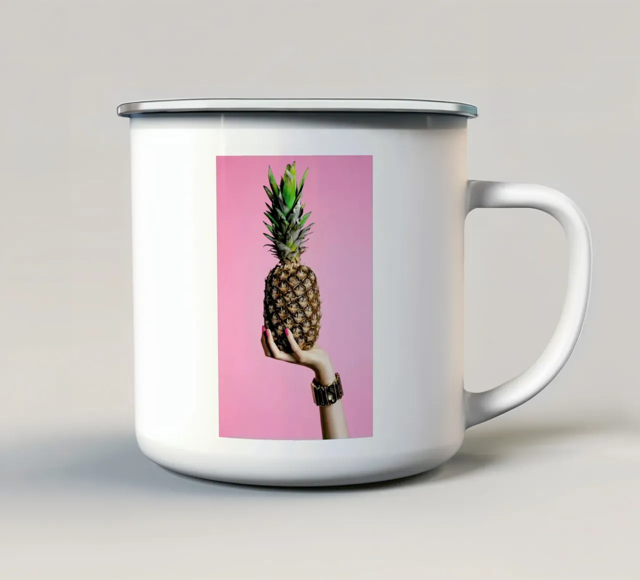 Pineapple taza de esmalte de Laura Palm