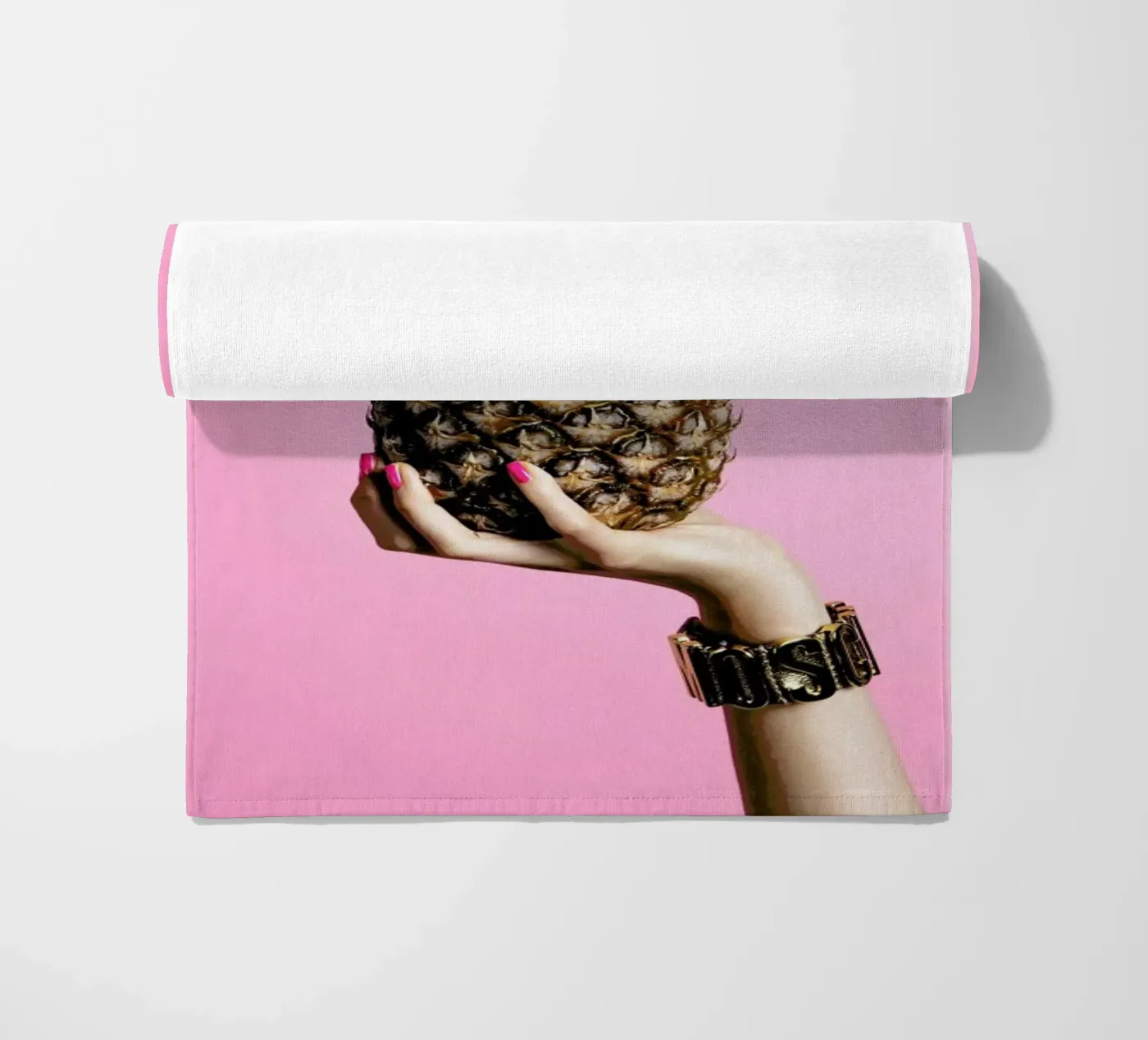 Pineapple beach towel by Laura Palm