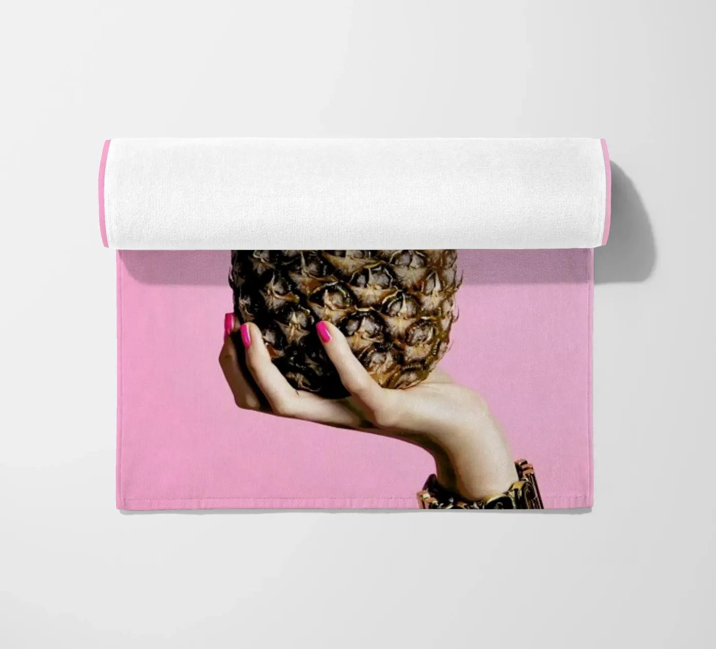 Pineapple beach towel by Laura Palm