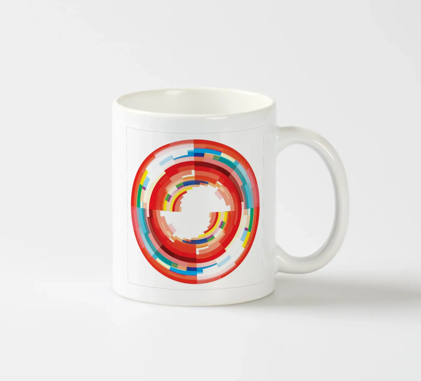 Vibrant Vortex ceramic mug by JaySan Studio