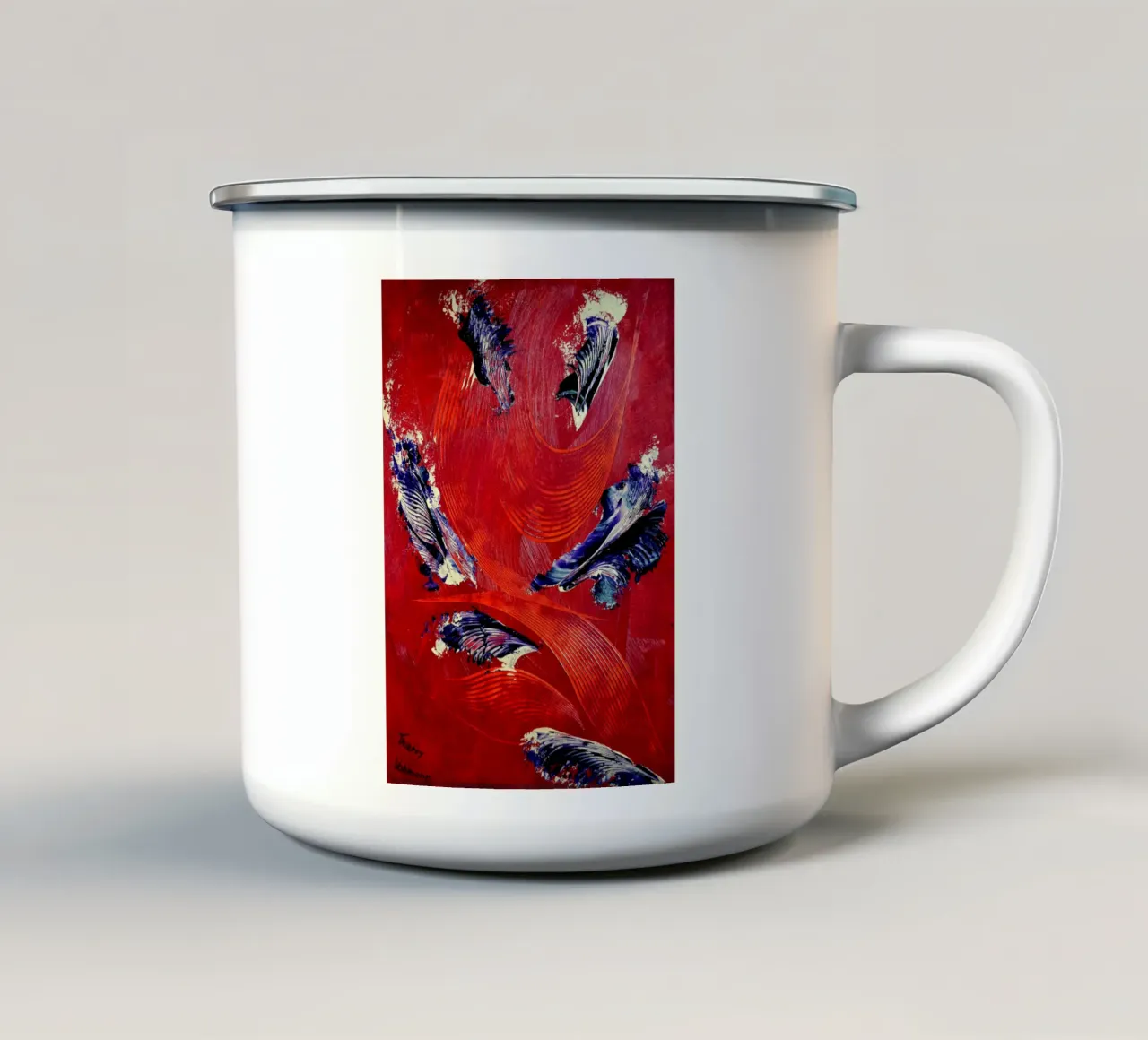IDEAL GIFT 84 tazza in smalto da Thierry Vobmann Abstract painting