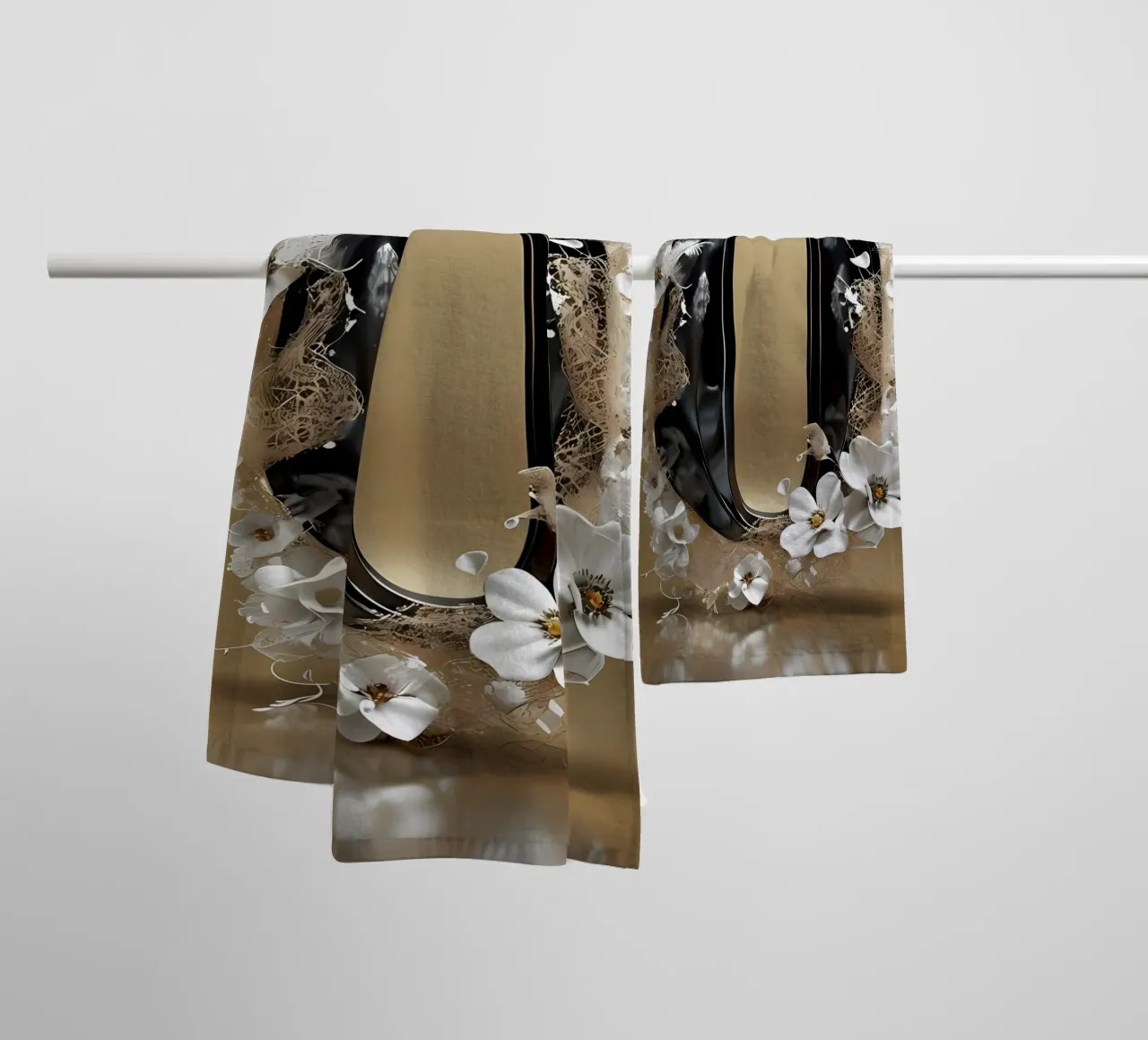 Floral Number 0 - Un chef-d'œuvre de délicatesse serviette de bain de inspirational quote
