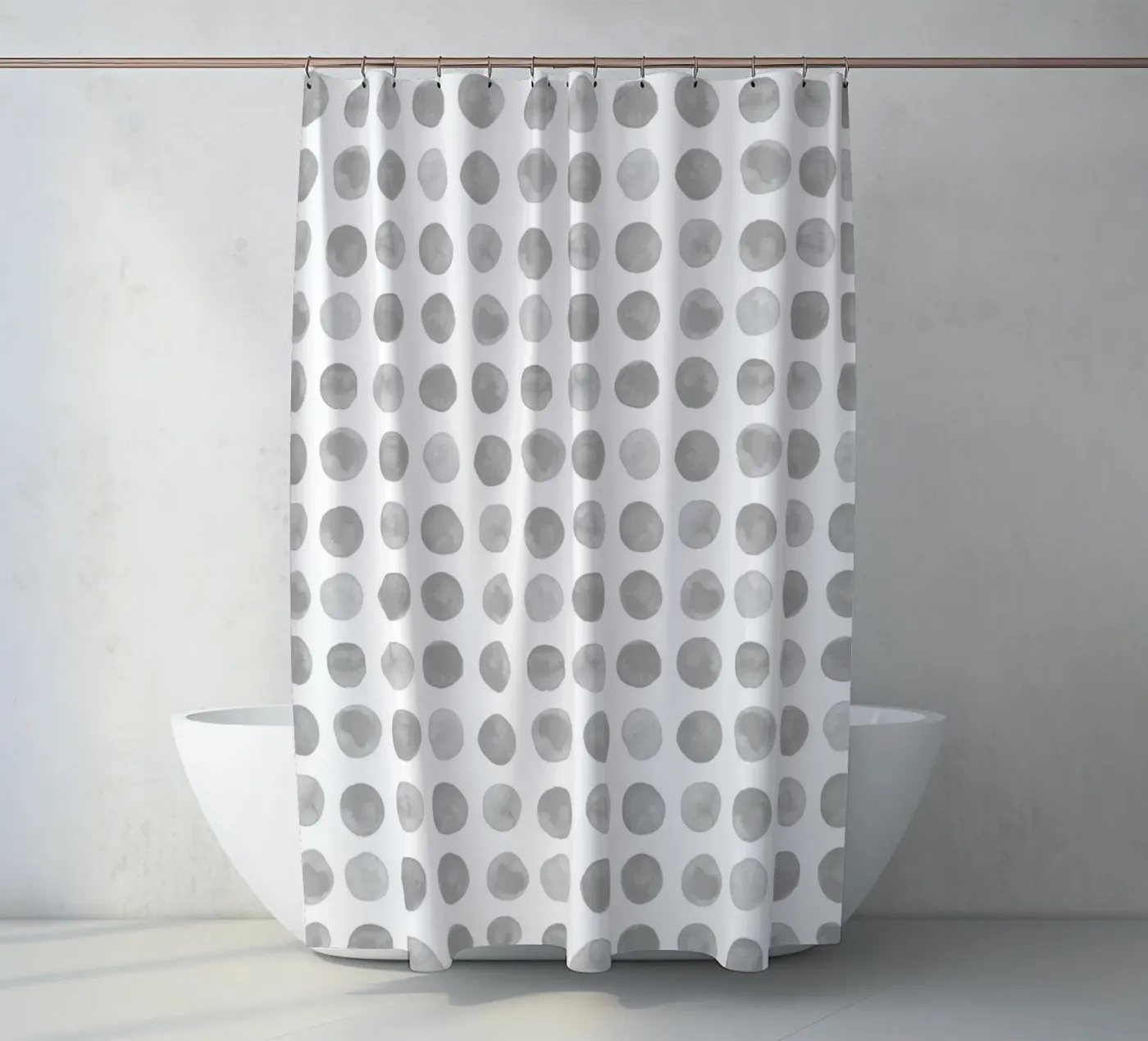 Gray Dots Duschvorhang von treechild