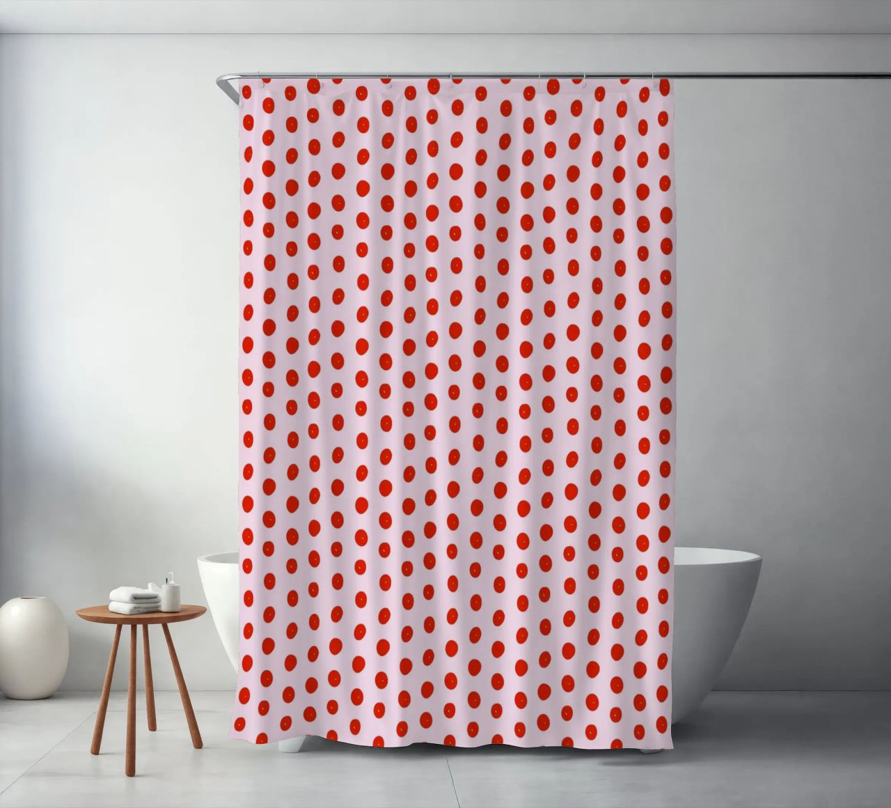 Red Dot Pattern tenda da doccia da treechild