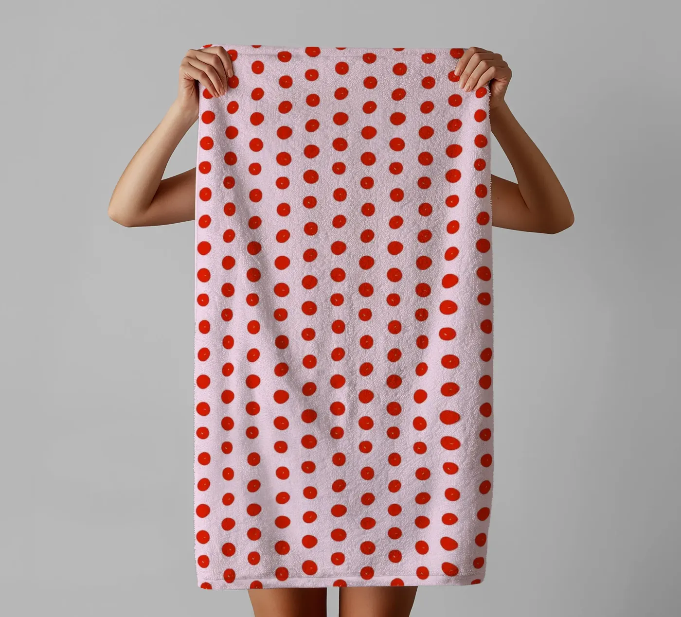 Red Dot Pattern Handtuch von treechild