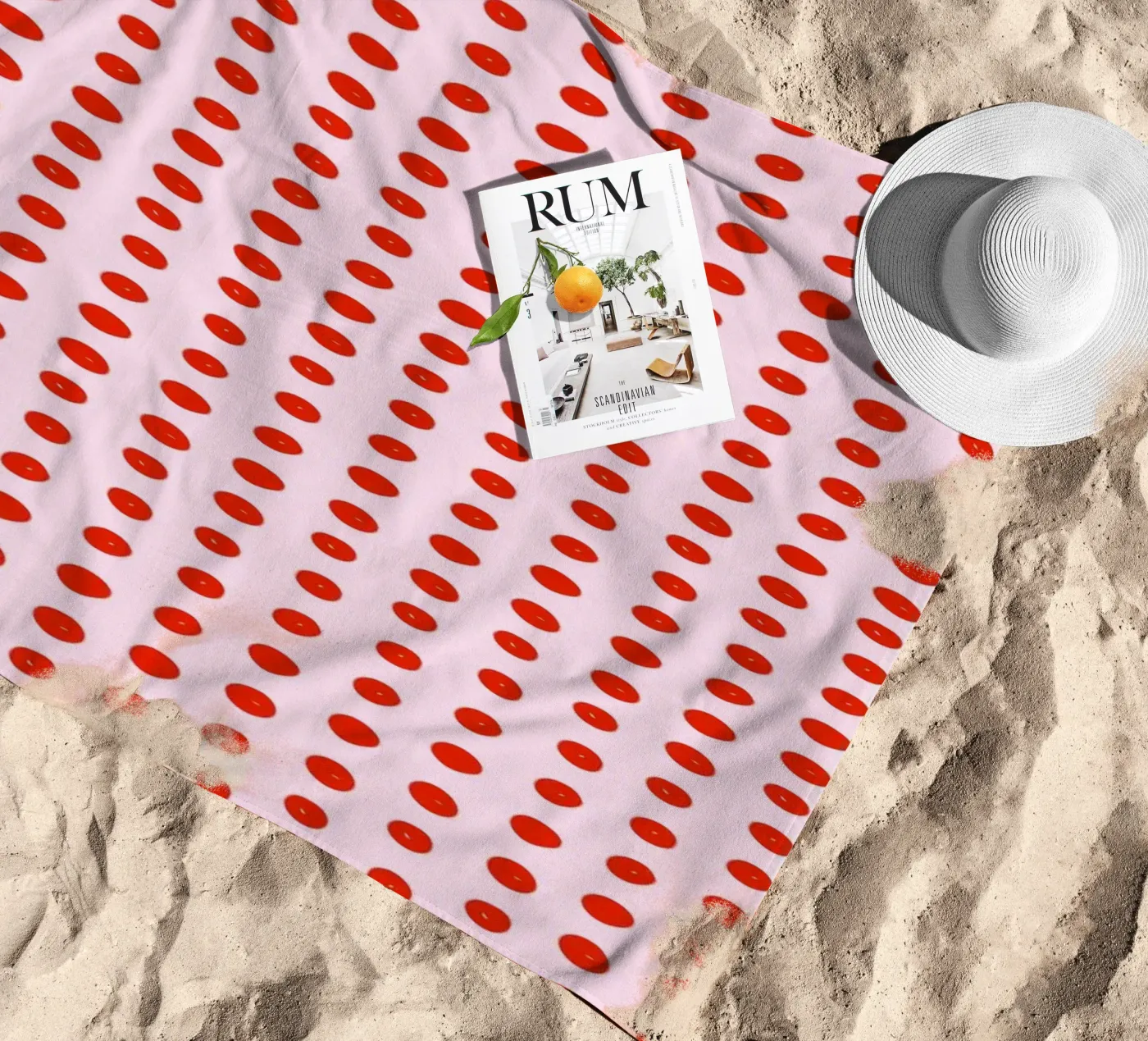 Red Dot Pattern telo mare da treechild