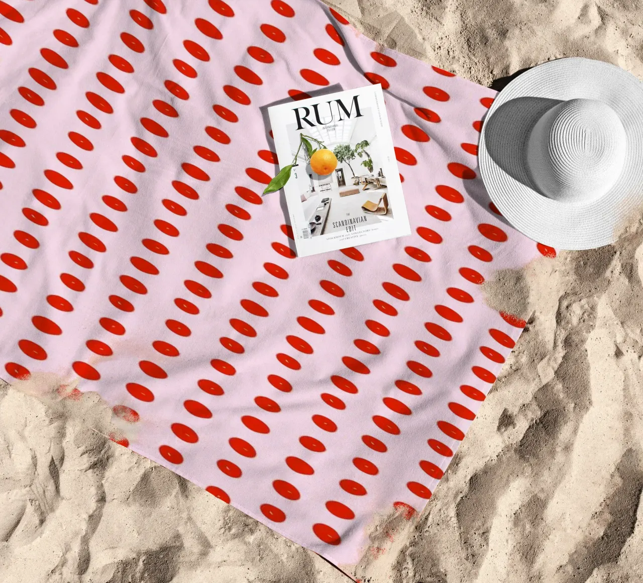 Red Dot Pattern telo mare da treechild