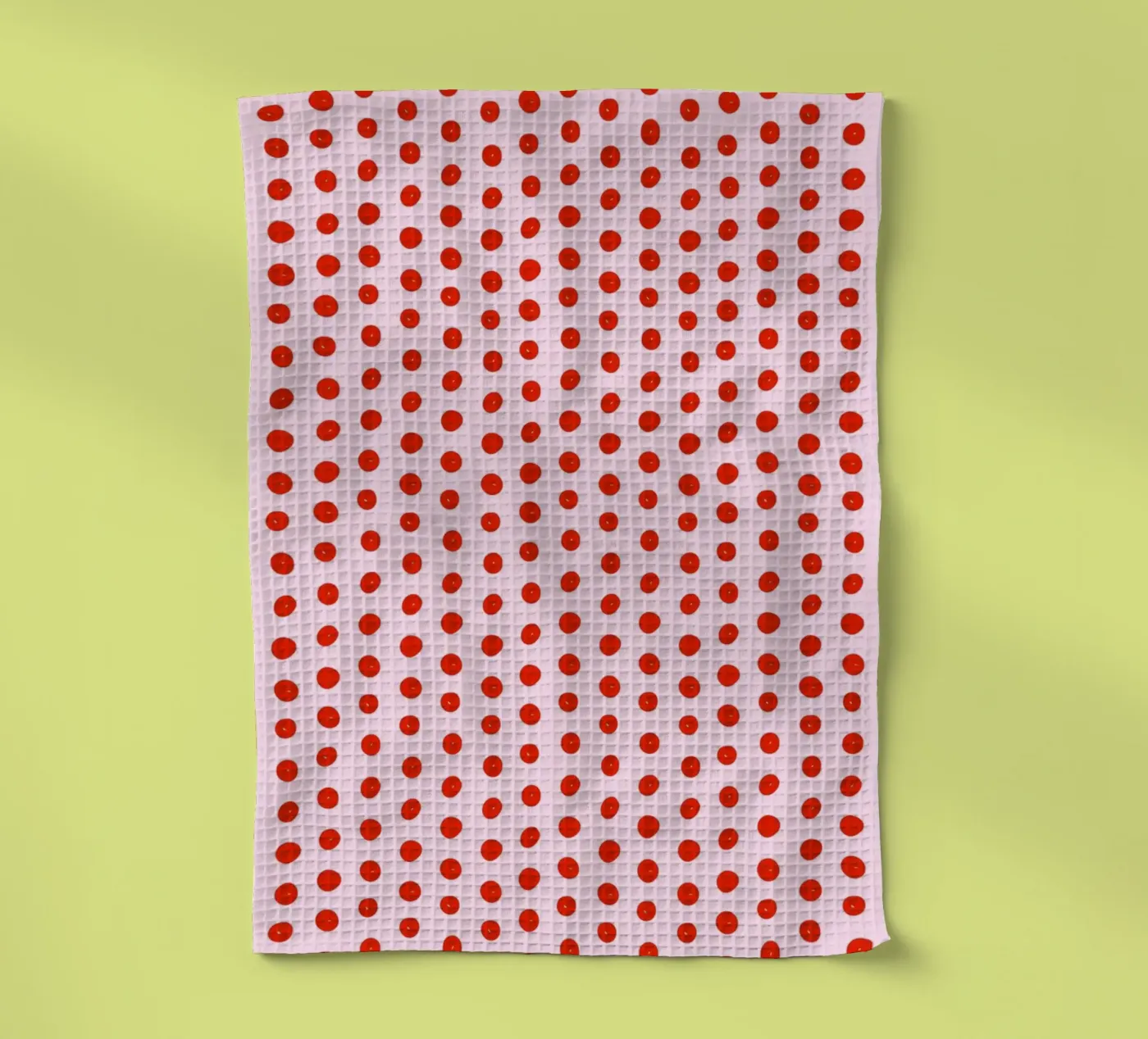 Red Dot Pattern Geschirrtuch von treechild