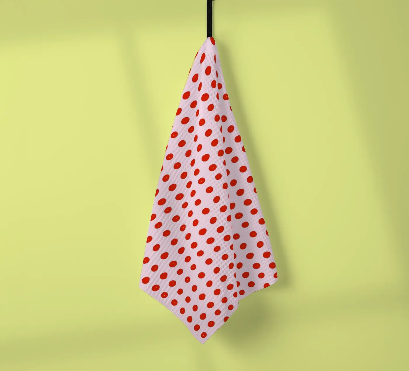 Red Dot Pattern tea towel by treechild